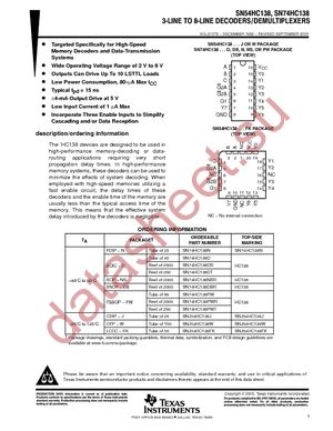 SN74HC138D datasheet  